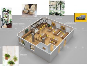 3D Plan office canteen renovation concept