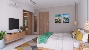 3D bedroom interior visualization