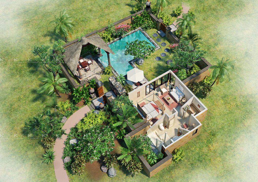 3D Plan of luxury villa