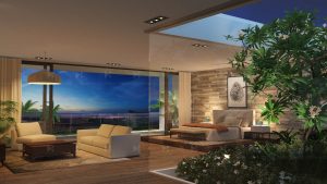 Luxury villa interior 3D visualization