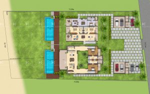 2D plan of villas