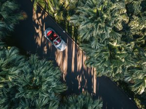 Drone automotive photography